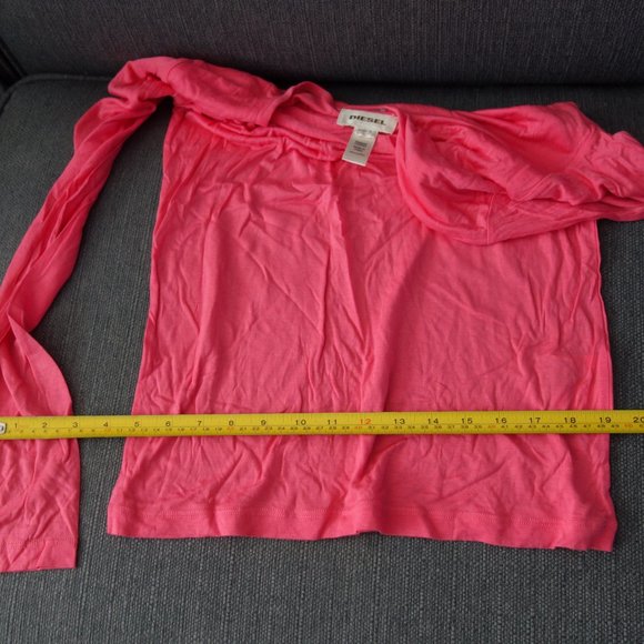 Diesel Pink 100% Lycocell Long Sleeve T-Shirt Size S - Picture 10 of 11